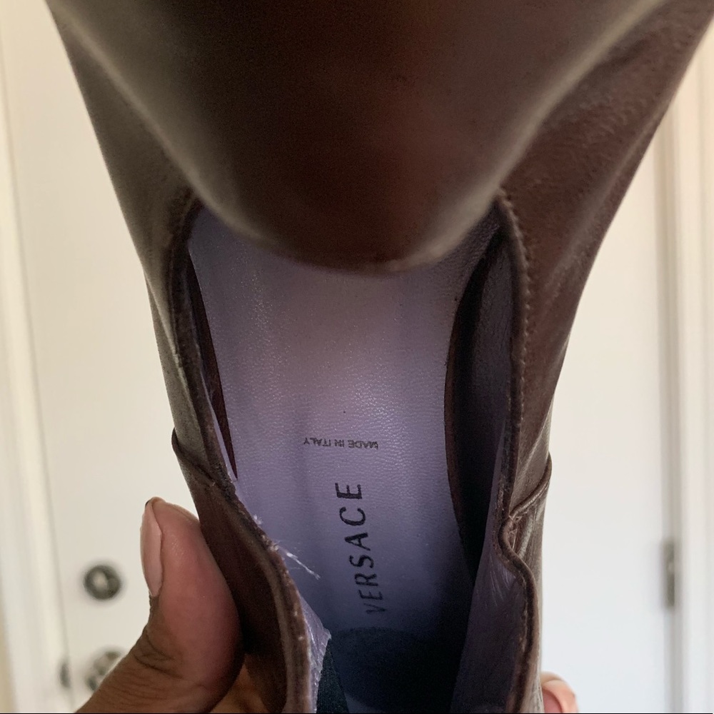 *NEW* Authentic Versace Knee-High Cutout Boots - Picture 6 of 8